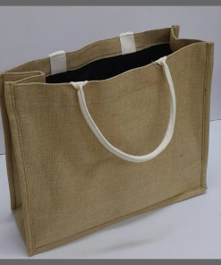 Linen Reusable Eco Friendly Shopping Jute Bag without Stripes