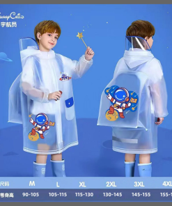 Children's raincoat with a wide brim hat