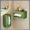 Adhesive sticker Wall mounted elegant diamond tissue box