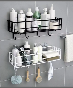 Punch free Bathroom Shelf storage rack