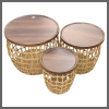 45*45cm 3 in 1 wooden table