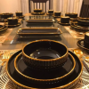 32pcs black dinner set
