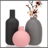 Set of 3 Simple Muted Color Vases