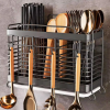 Multifunctional stainless steel cutlery storage rack