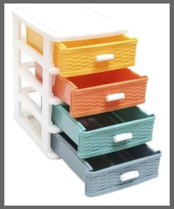Hard plastic mini chest drawer organiser