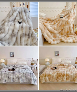 Dyed Soft Bubble Winter Throw Blanket Plain