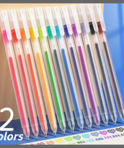 12Pcs Coloured Gel Pens