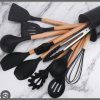 11pc nonstick  silicon cooking/serving spoon set