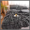 Luxury faux fur fleece duvet set
