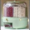 Rotating 6 compartments storage container