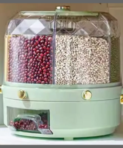 Rotating 6 compartments storage container