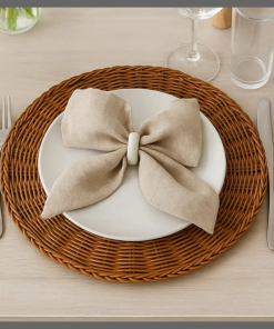 6Pc Woven Rattan Placemats/ Coasters