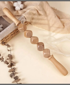Wooden Massage Roller 6 Cube Design