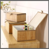 3in1 organising wicker baskets with cover