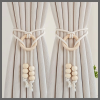 2pcs natural cotton rope curtain tiebacks