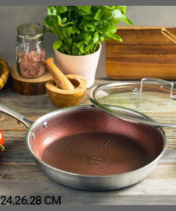 26cm Edenburg Stainless Steel Frying Pan(With Lid)