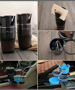 Adjustable 5-1 multifunction rotating car cup holder