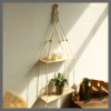 Macrame Hanging floating Shelf Wall Decor -2 Tier