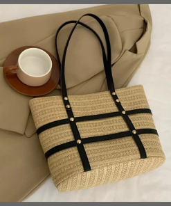 Women's minimalist solid color tote bag