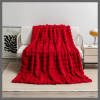 Red Soft Bubble Winter Throw Blanket