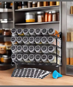 Glass Spice Jars Set