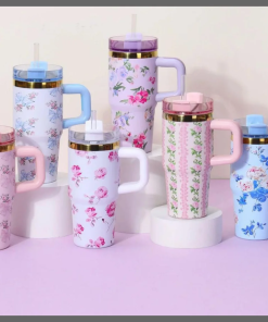 400ml Mini Floral vacuum flask