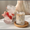 6Pcs Borosilicate ribbed water/juice glasses