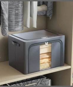 66L Quality storage boxes with metallic frame