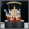 1.2L Heat resistant Glass Teapot with Strainer infuser