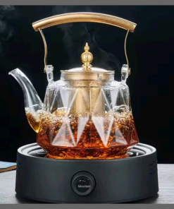 1.2L Heat resistant Glass Teapot with Strainer infuser