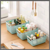 Small pantry kitchen bathroom shelf organizer basket