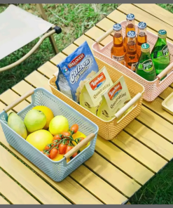 Medium pantry kitchen bathroom shelf organizer basket