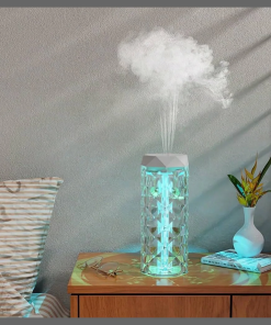 1L Crystal intelligent Humidifier with 7 colour dime lights and automatic switch