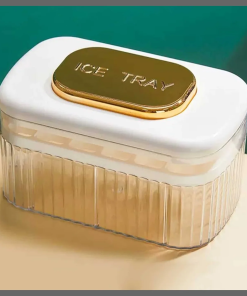 Multilayer 48 grid ice cube tray box with  top press cover and shovel