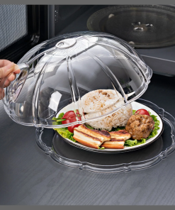 Microwave Splatter Cover with transparent base plate