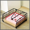 Elegant Metal Napkin Holder with Wooden Base