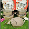 10Pcs square granite signature cookware set