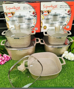 10Pcs square granite signature cookware set