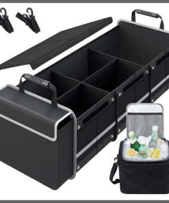 2in1 Collapsible Car Boot Organizer 90cm with Insulated Cooler Bag