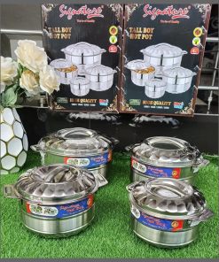 4pcs Stainless Steel Insulated Hotpot
