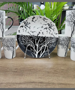 12 Set tree mug white