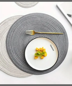 6Pcs Elegant Round Woven Placemats