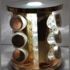Led touch rotating spice rack