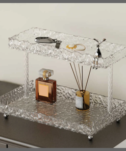 Eternity rabbit 2 layer acrylic organizer tray