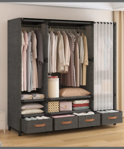 Elegant Heavy Duty Metallic Wardrobe