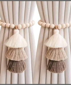 2pc Strong Magnet Curtain Ties Elastic Rope Curtain Ties